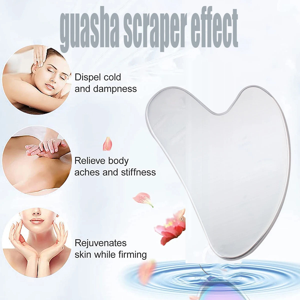 Stainless Steel Gua Sha Scraper Skin Beauty Care Face